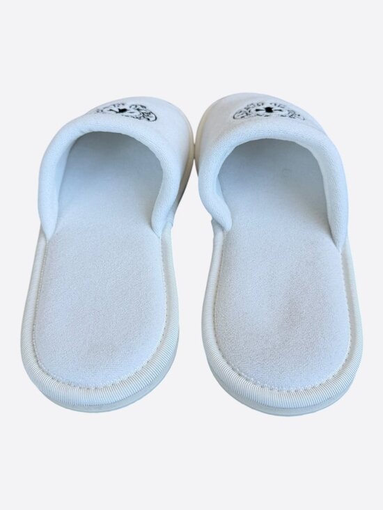 Chrome Hearts White & Black Horseshoe Logo Slippers main image 6